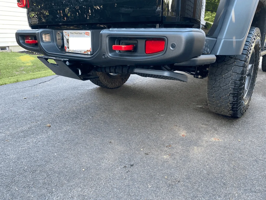 Jeep Gladiator Protecting Your Rear -  Sheridan hitch mounted skid from Warfab 4