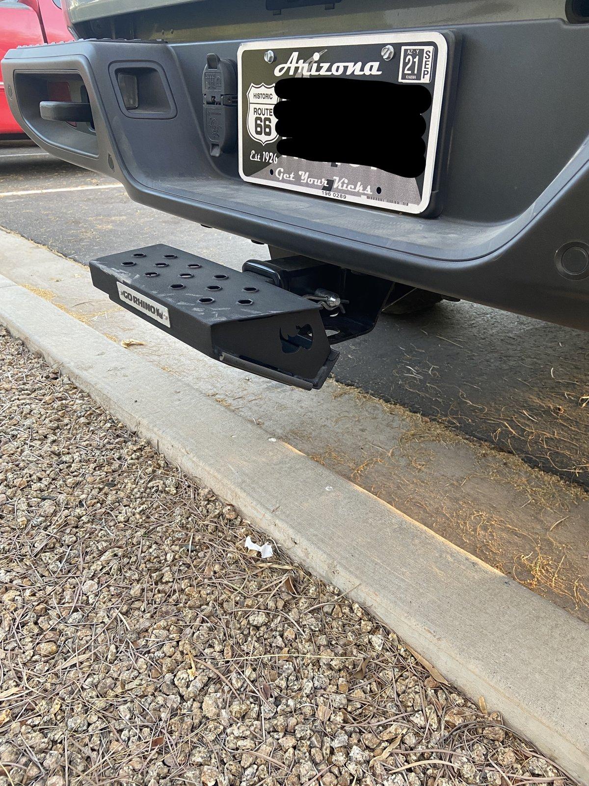 Jeep Gladiator Protecting Your Rear -  Sheridan hitch mounted skid from Warfab IMG_4077.JPG