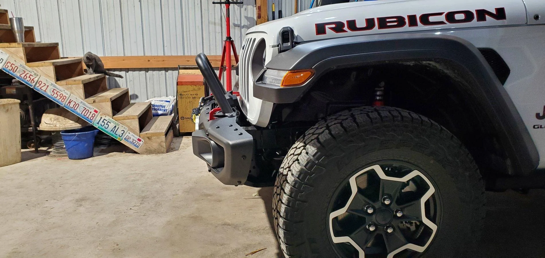 Jeep Gladiator Installed winch in OEM Bumper 20201029_184125