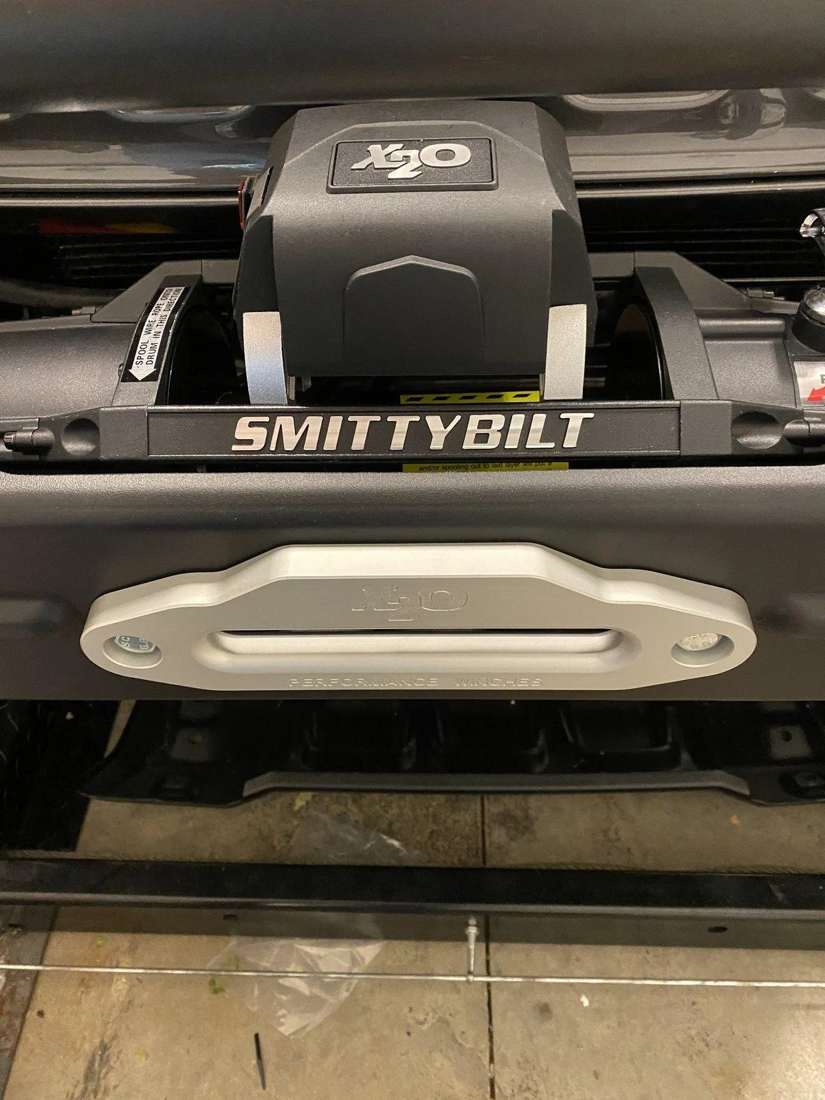Jeep Gladiator Smittybilt X20 12k winch control box bracket mod for center placement in a RR Arcus bumper 6A26D91F-91C8-438E-86FF-B54700814A4F