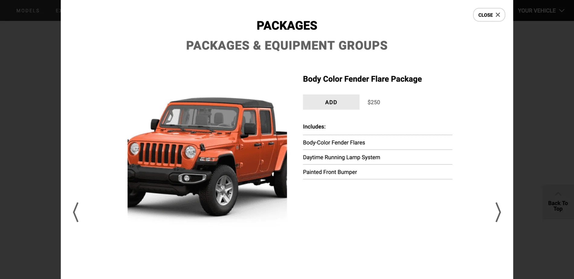 Jeep Gladiator Molded in color fenders. Sport S 1604176621697