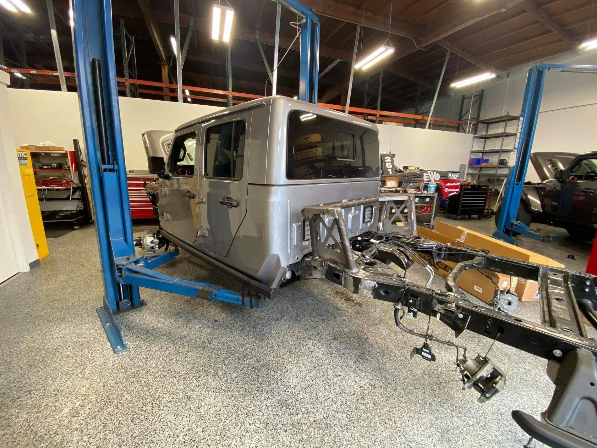 Jeep Gladiator EVO Mfg Long Trailing Arms Teaser on IG FB_IMG_1592620764513
