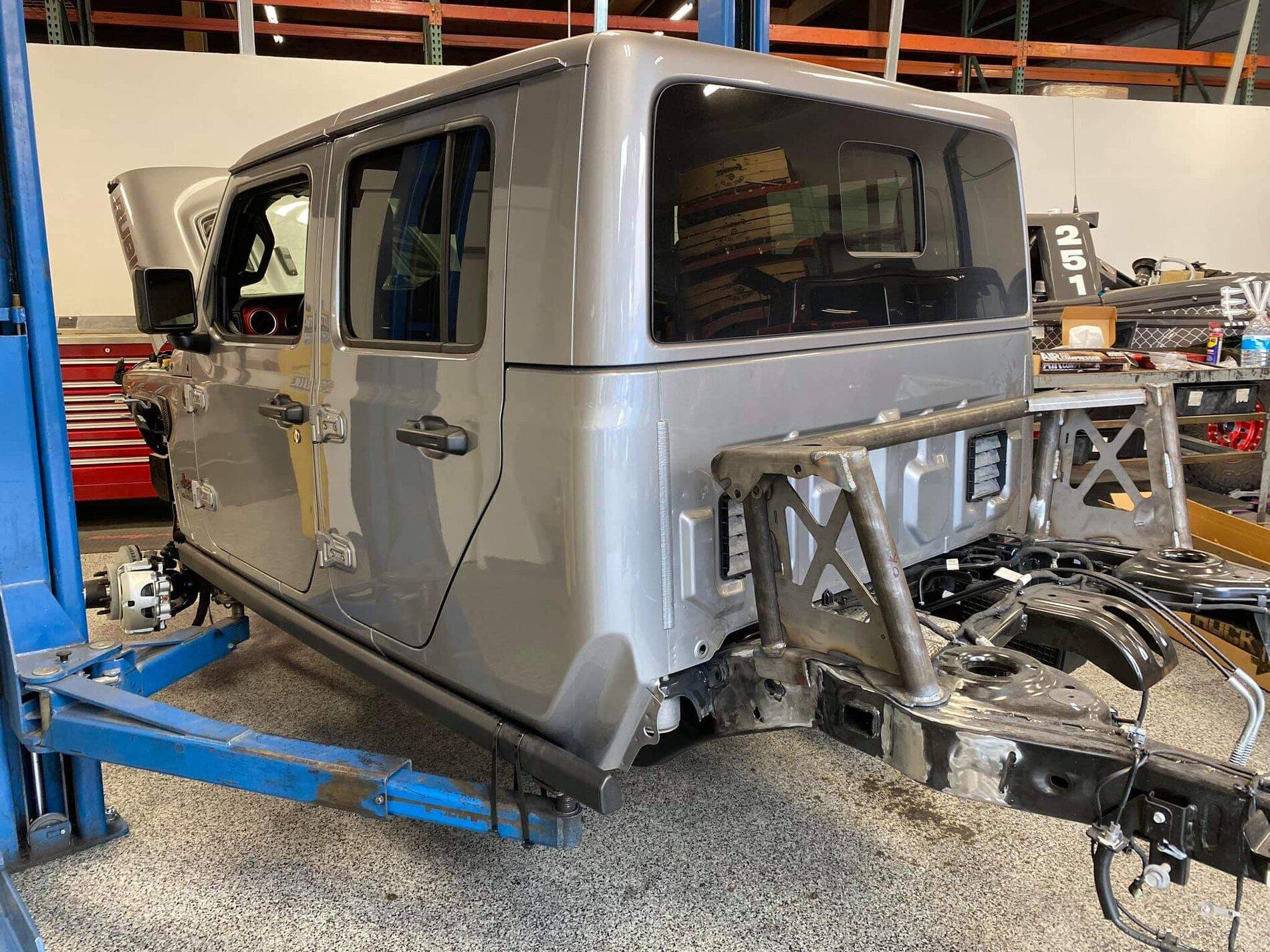 Jeep Gladiator EVO Mfg Long Trailing Arms Teaser on IG FB_IMG_1592620755422