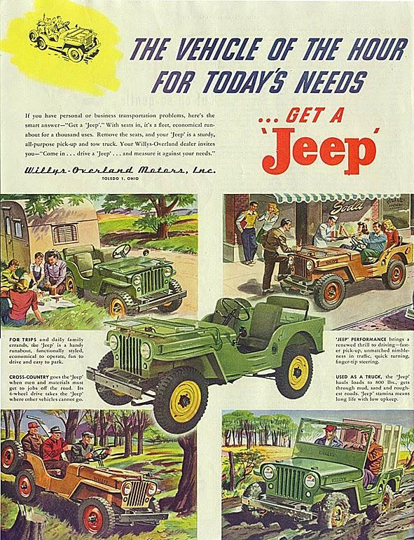 Jeep Gladiator Where did you WHEEL your Gladiator today? 1946 Jeep Ad-05