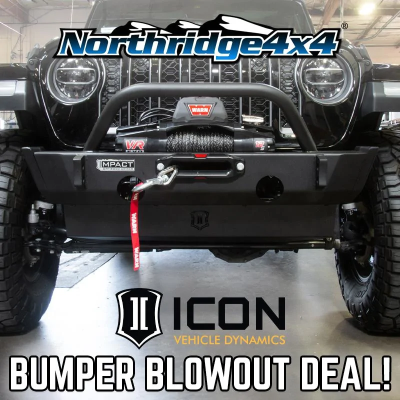 Jeep Gladiator ICON Impact Winch Bumper on sale at Northridge4x4. FB-IconBumper