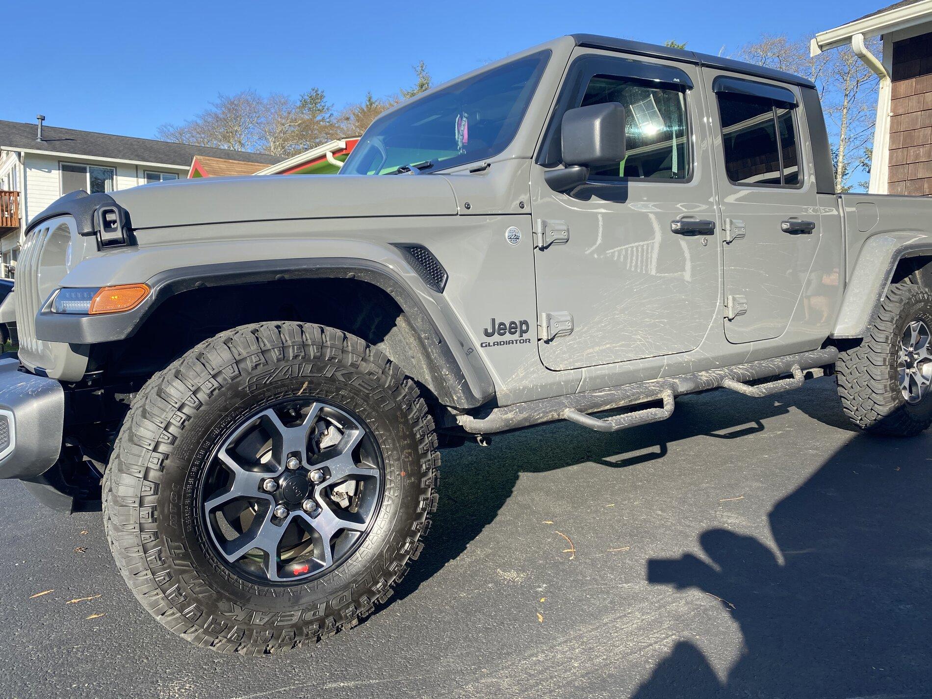 Jeep Gladiator What tires look aggressive but don’t ride much worse. 7FA3B97B-781D-4A66-B2A4-28094C65434E