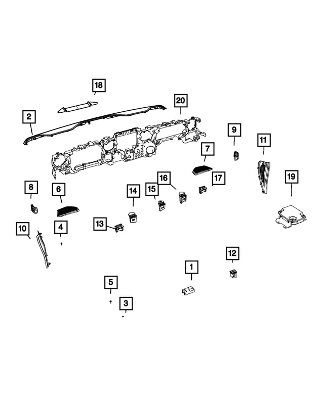 Jeep Gladiator Help with part number on dash 1605822374168