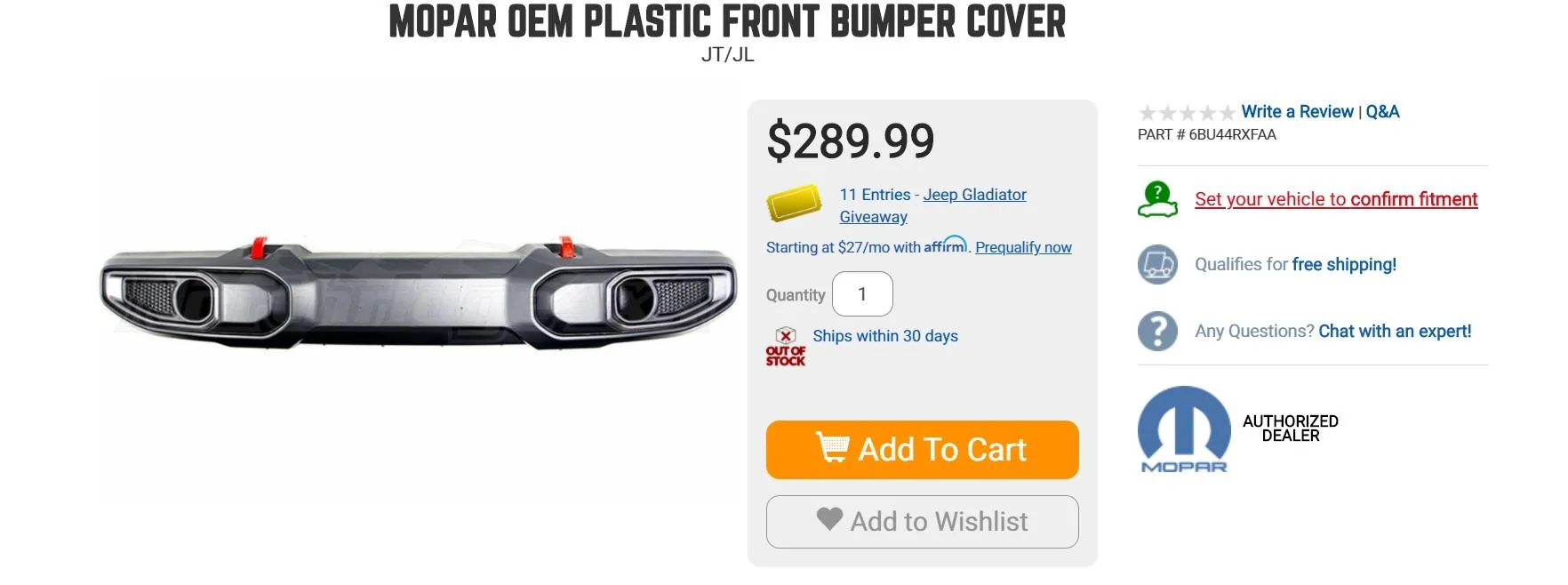 Jeep Gladiator Front Bumper / Skid Plate & LED Fog Lights FrontBumper