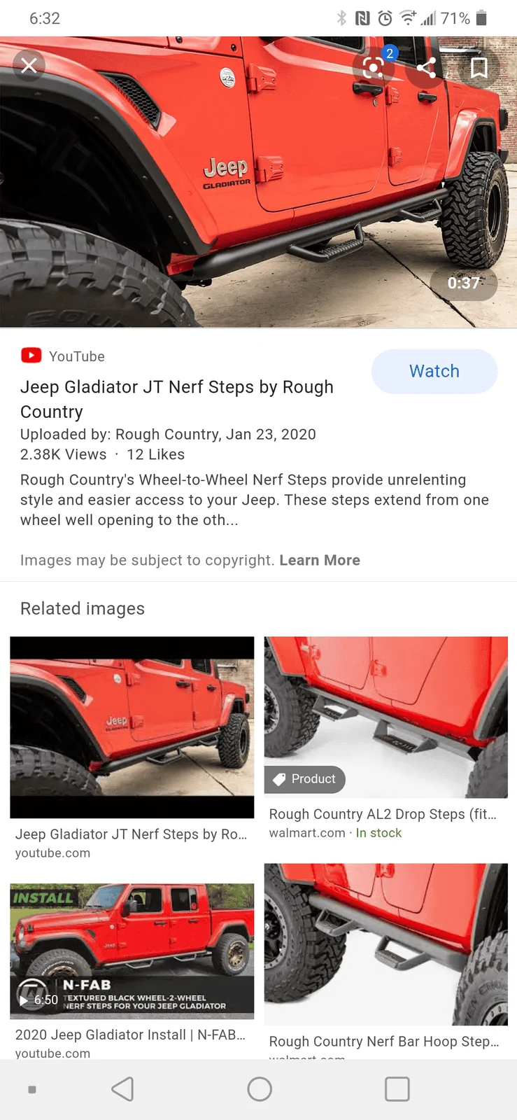 Jeep Gladiator Rough Country Contour vs Nerf Steps Screenshot_20201119-183256