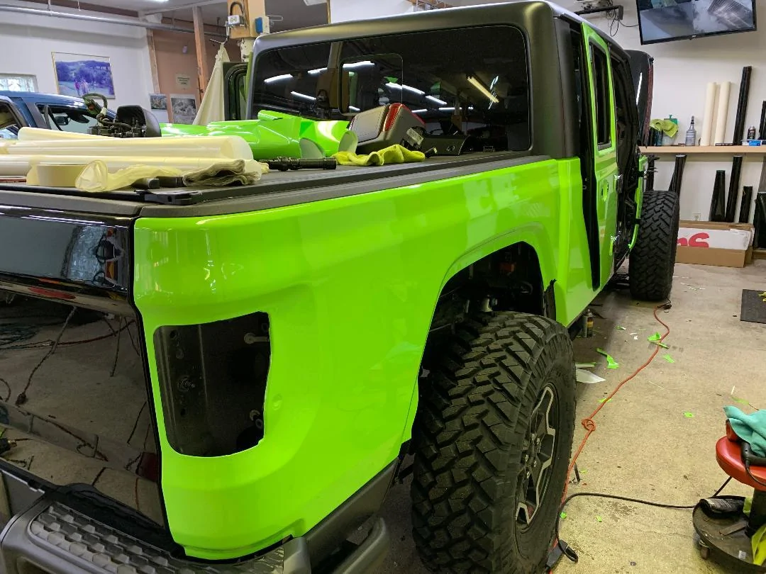 Jeep Gladiator Update, for sale: Finally getting Wrapped... Inozetek SuperGloss Acid Green Gladiator (updated with pictures) neon