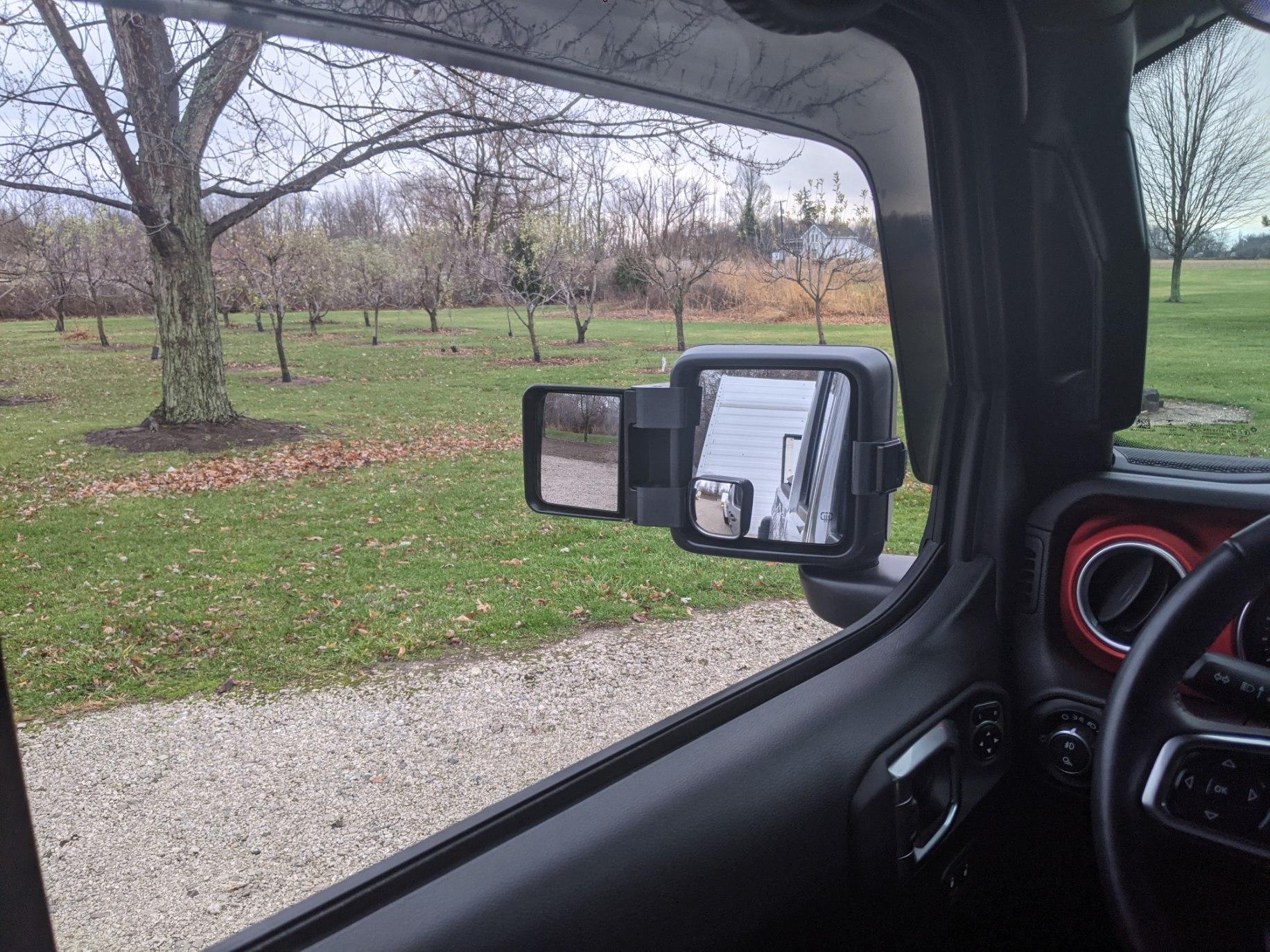 Jeep Gladiator Tow Mirrors - Rampage Adapters for JT/JL 10 Degree-Out