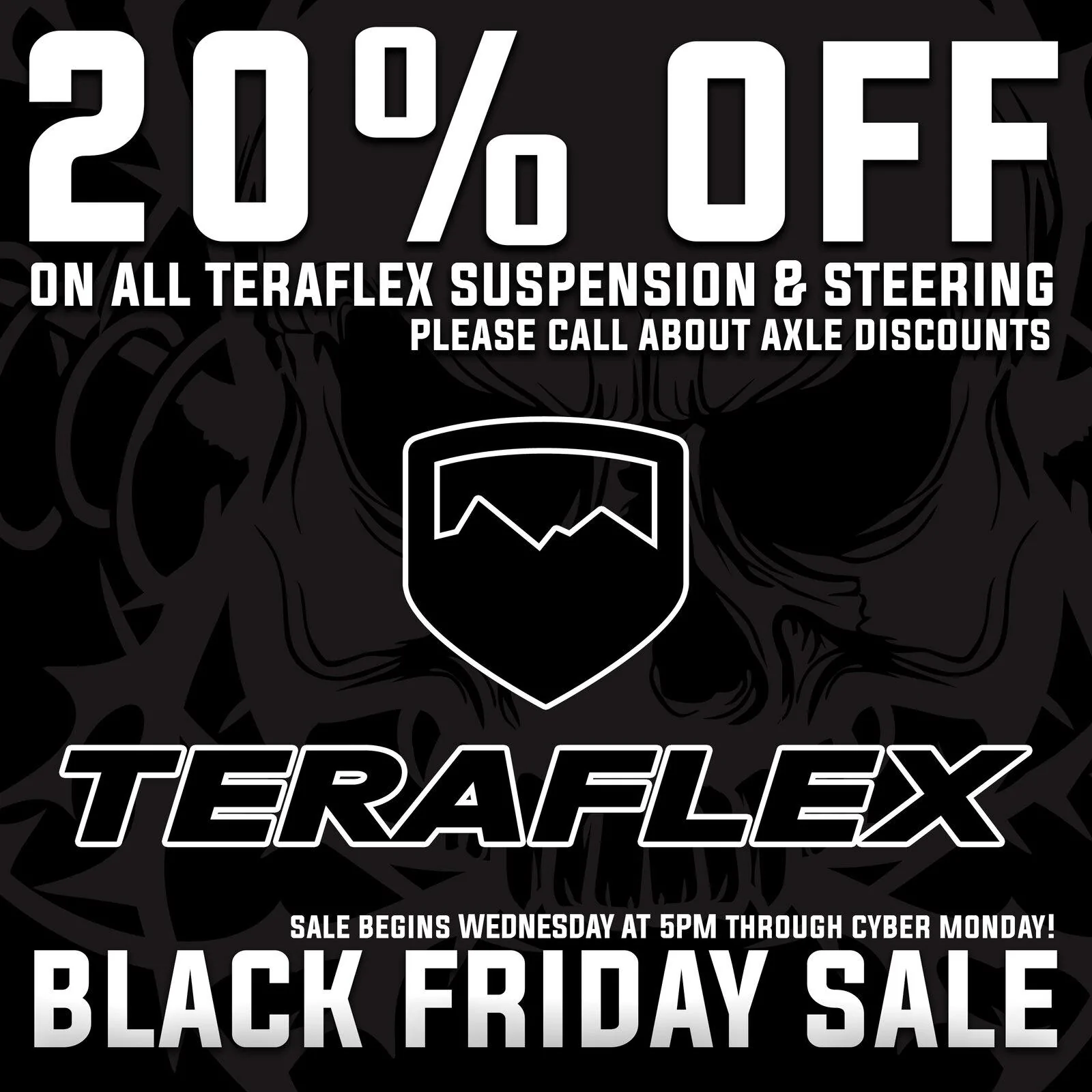 Jeep Gladiator 20% Off Teraflex Suspension and Steering TERAFLEX-20BFSALE