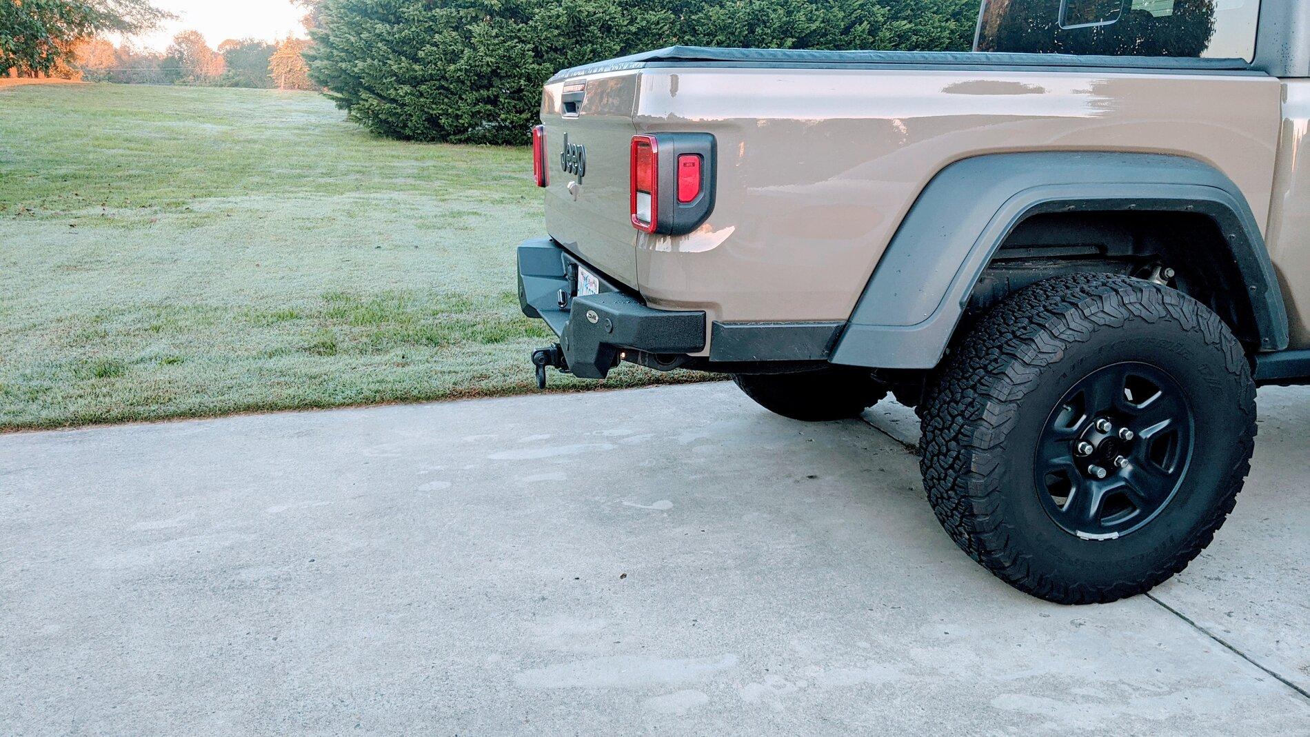 Jeep Gladiator Rugged Ridge HD Rear Bumper - Sliders Don't Fit PXL_20201018_114113642~2