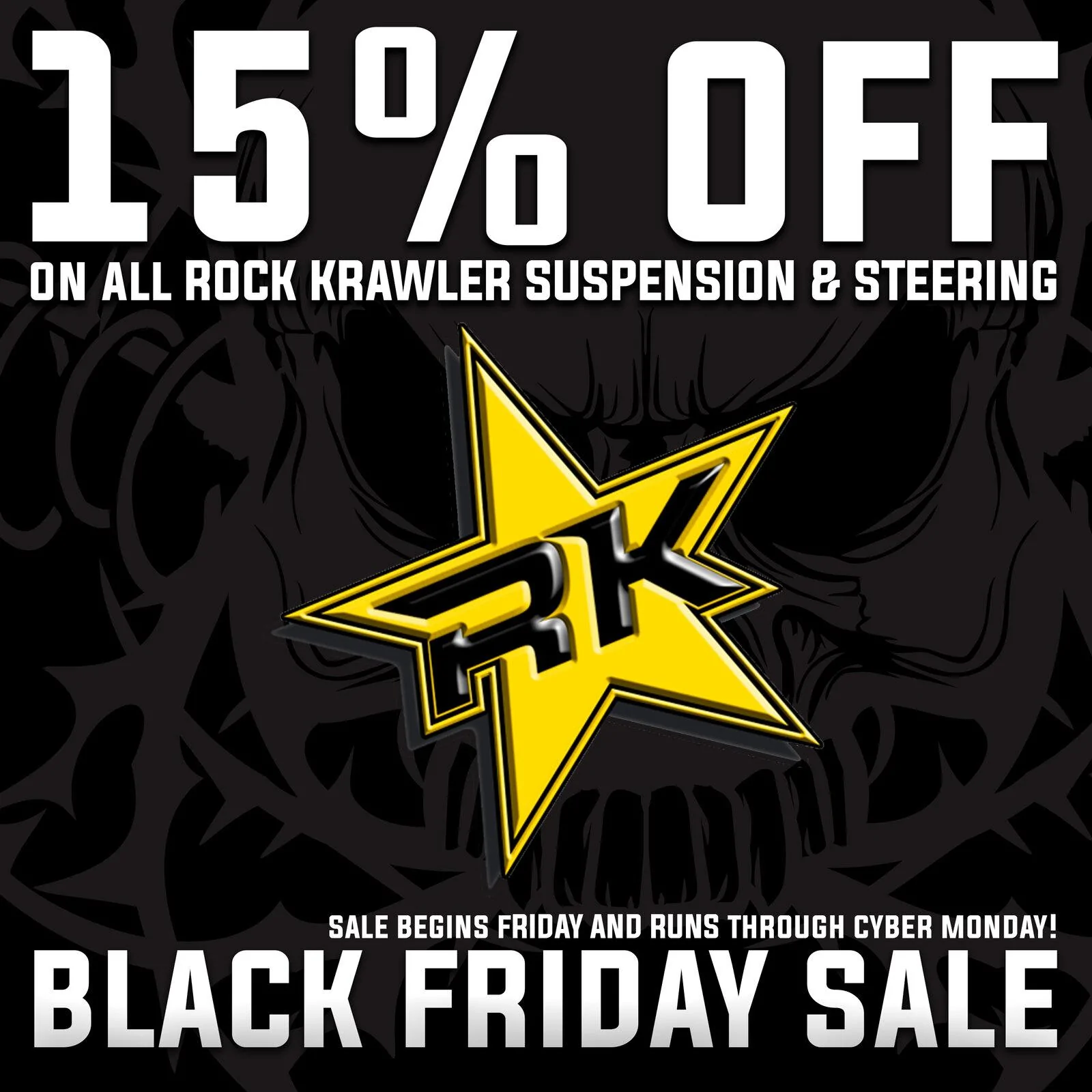 Jeep Gladiator CYBER MONDAY DEALS ARE LIVE! ROCK-KRAWLER-BF15-OFF
