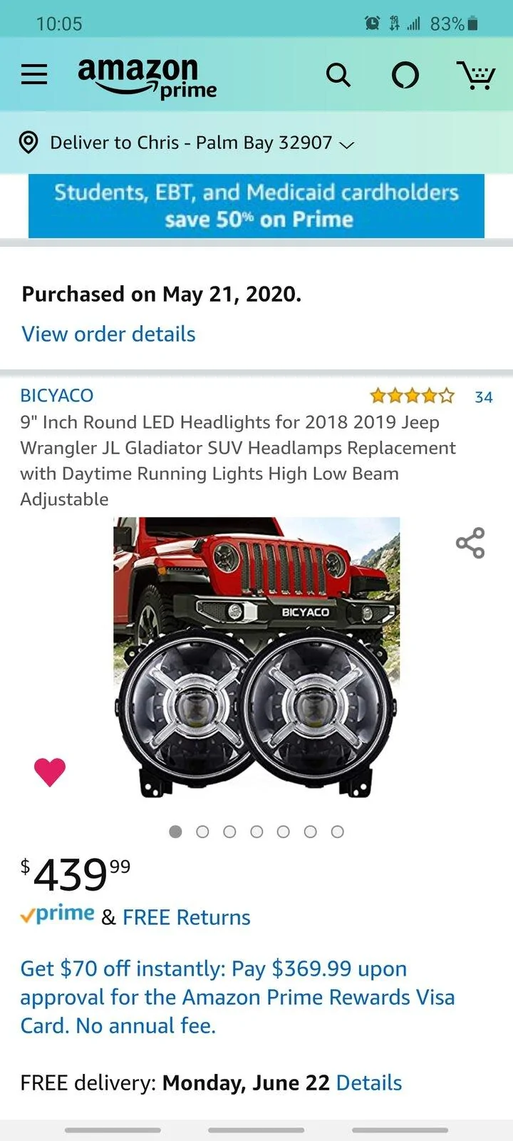 Jeep Gladiator Is the factory LED light upgrade worth it? Screenshot_20200618-100546_Amazon Shopping