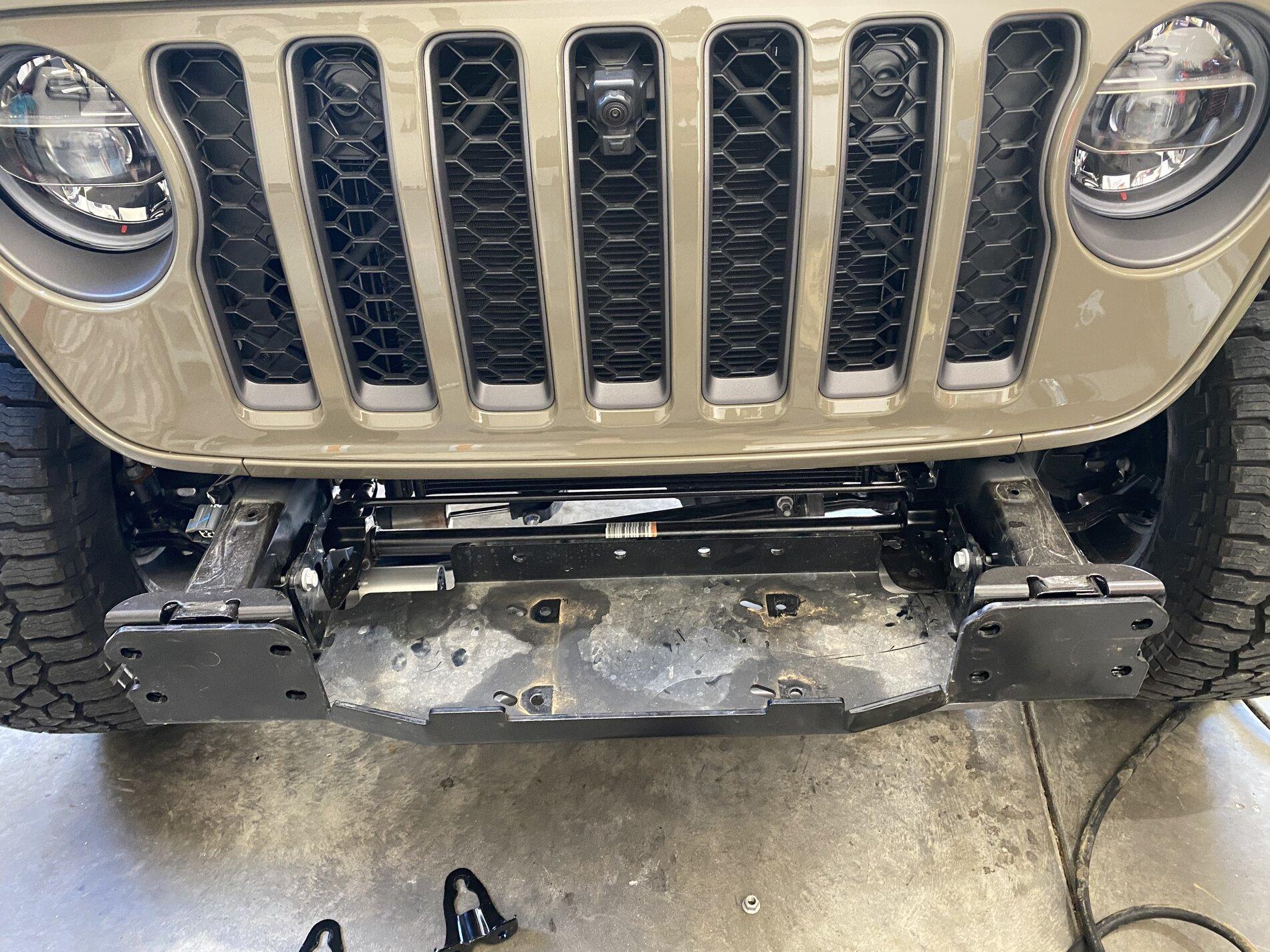 Jeep Gladiator Swapping the Mojave plastic bumper with the Mopar steel bumper 319E9290-2036-474B-A112-F62A529FC0D5