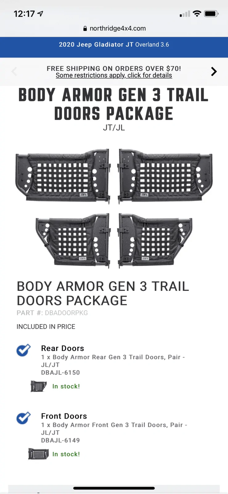 Jeep Gladiator Half-Door questions FA6C0BF6-6E9B-4110-9495-A992BB425462