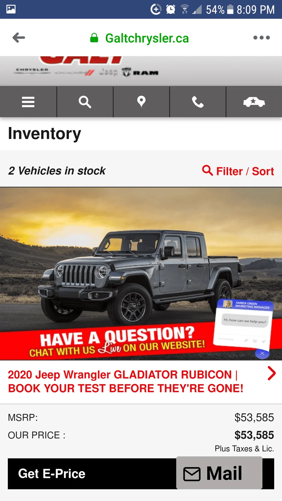 Jeep Gladiator For sale in Canada Screenshot_20190423-200939