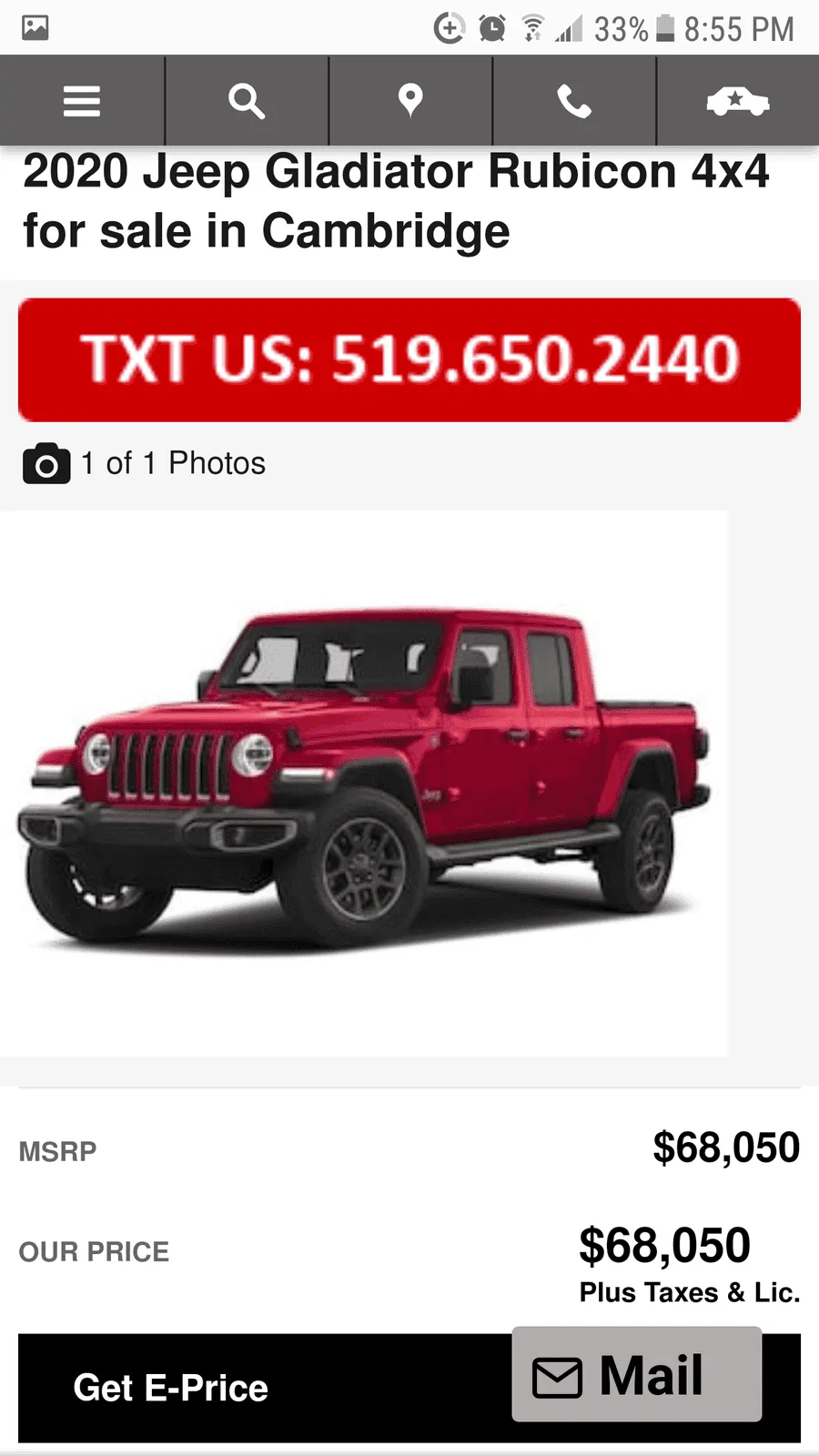Jeep Gladiator For sale in Canada Screenshot_20190423-205506