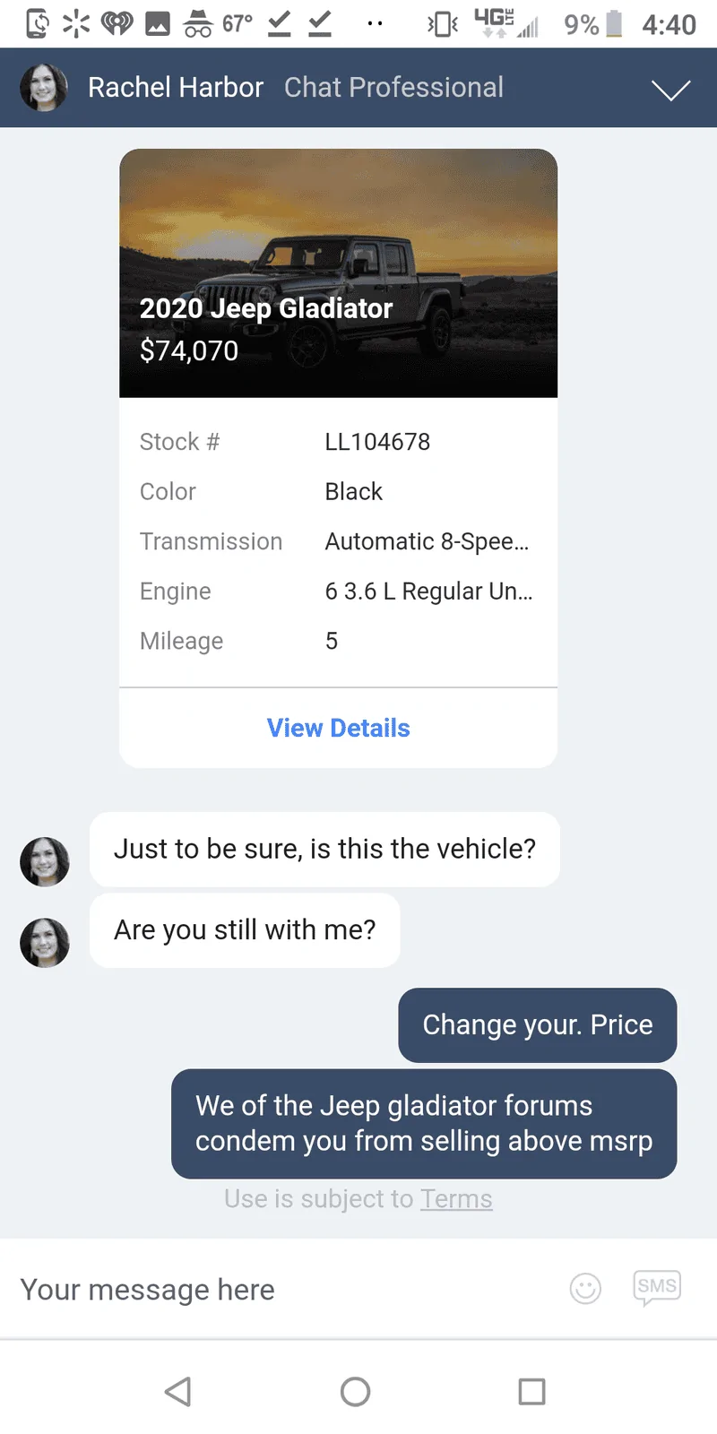 Jeep Gladiator Dealers to avoid - Charging over MSRP Screenshot_20190425-164027