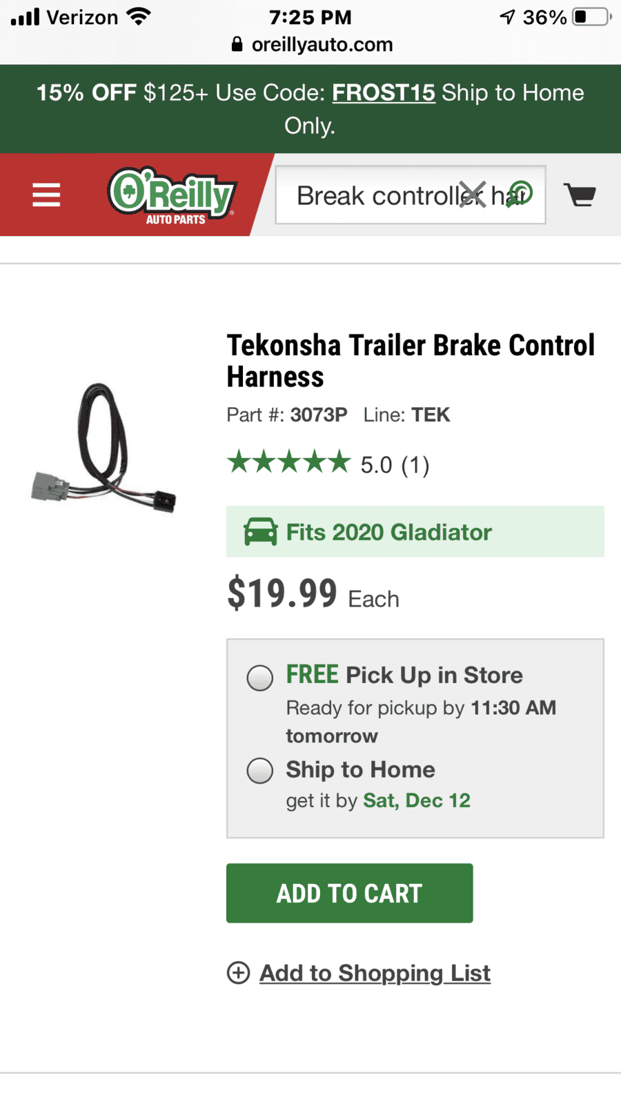 Jeep Gladiator Mopar factory trailer brake controller - my impressions and review 59728DE3-97D3-4738-9AC3-9075E2F0CEAA