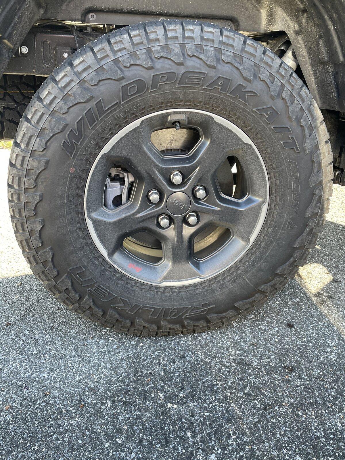 Jeep Gladiator 4 or 5 Rubicon Take off wheels and tires for sale Photo Dec 11, 10 02 25 AM