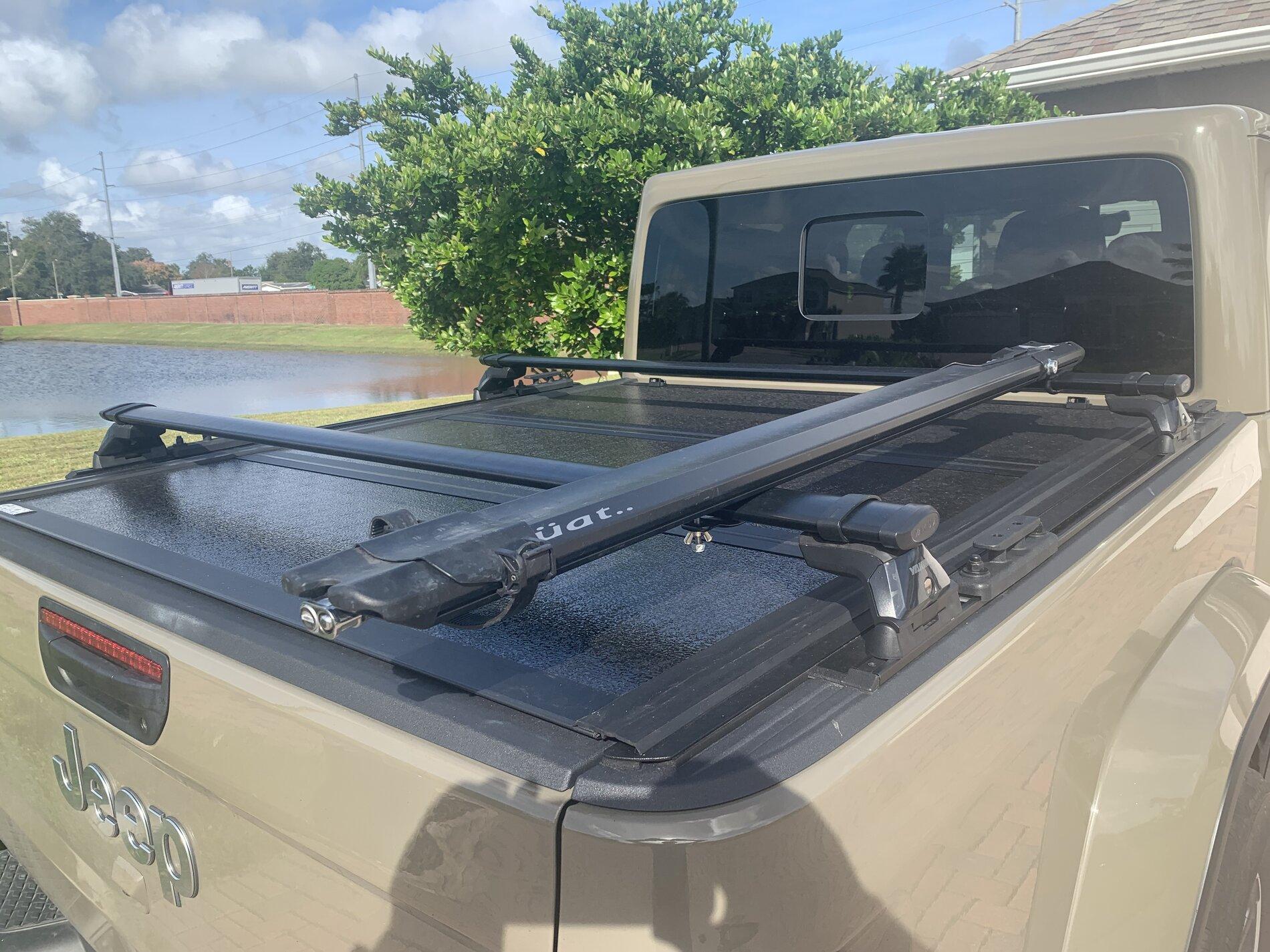 Jeep Gladiator Retractable tonneau and tracks for rack system 0ED7437B-ECEF-436E-BBB0-8EA41382FC06