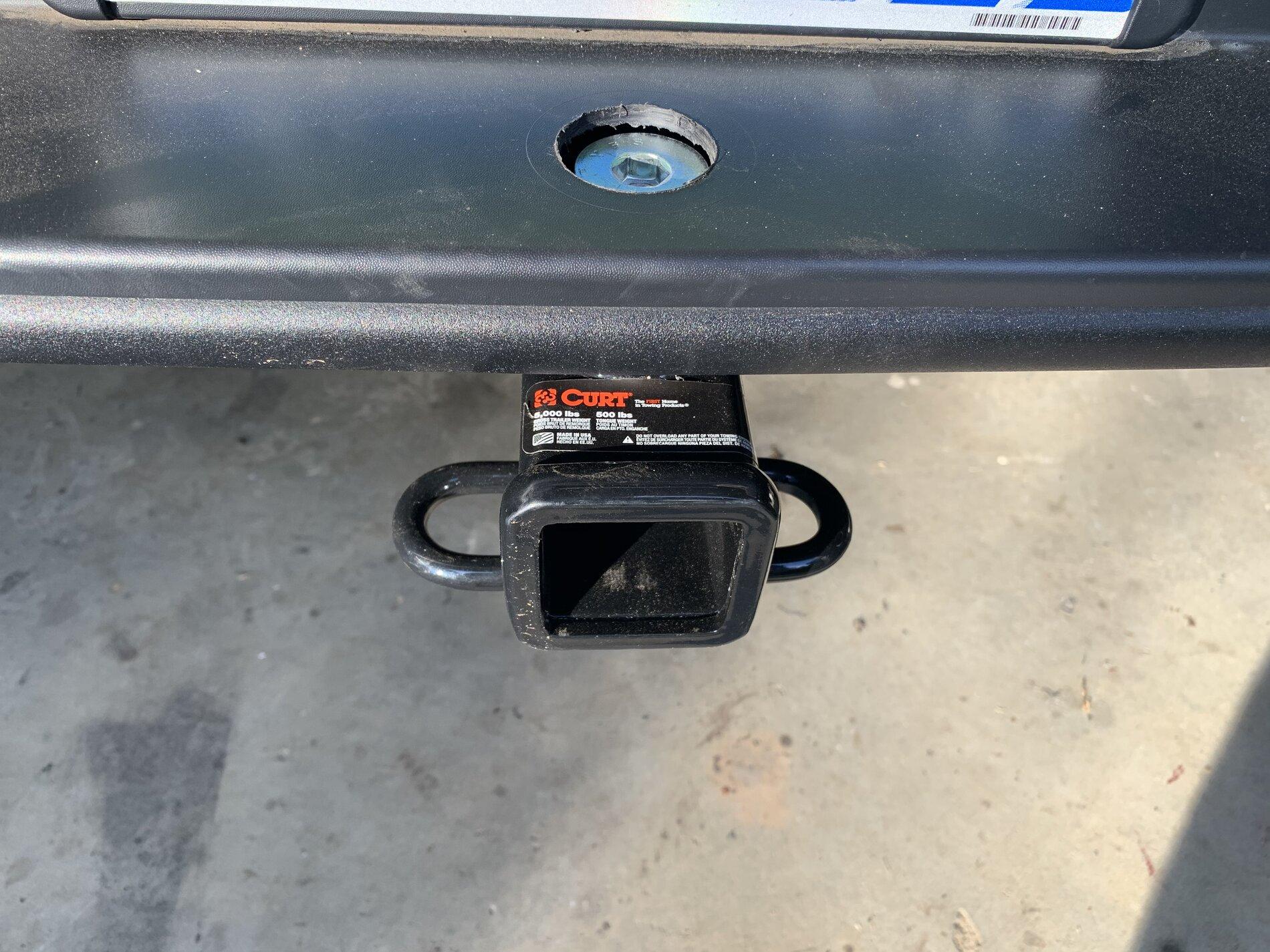 Jeep Gladiator Curt trailer hitch and after market bumper IMG_0545