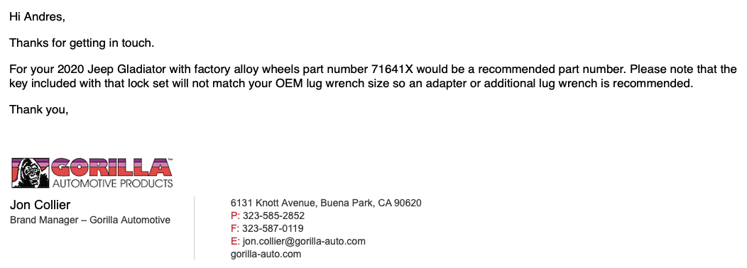 Jeep Gladiator Wheel locks that dont look like wheel locks? 1607977059257
