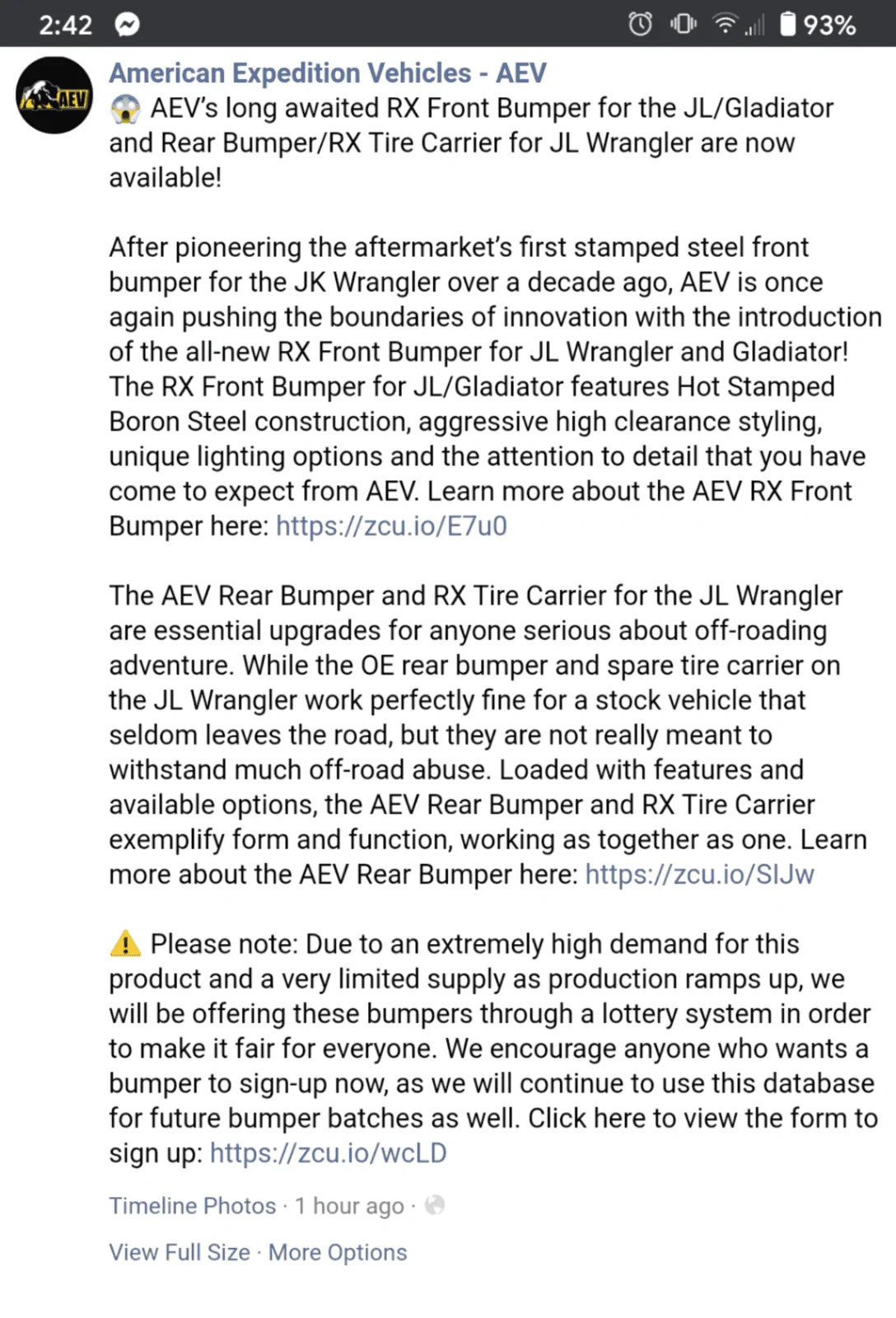 Jeep Gladiator AEV Front Bumper Released For JT Gladiator! Screenshot_20201214-144213