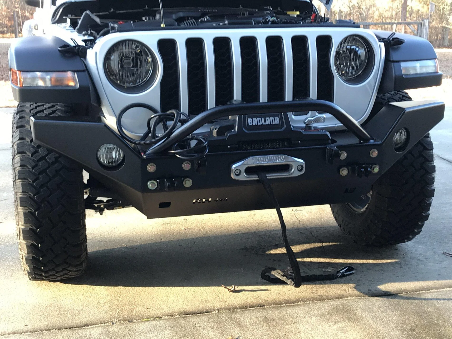 Jeep Gladiator Rockhard full width  bumper install IMG_0752