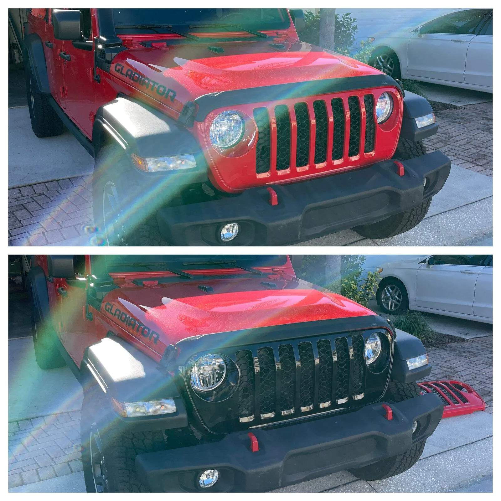 Jeep Gladiator GLADIATOR 'COWL' / 'GRILLE' EXCHANGE!  (SILVER VS. BLACK) IMG_5646
