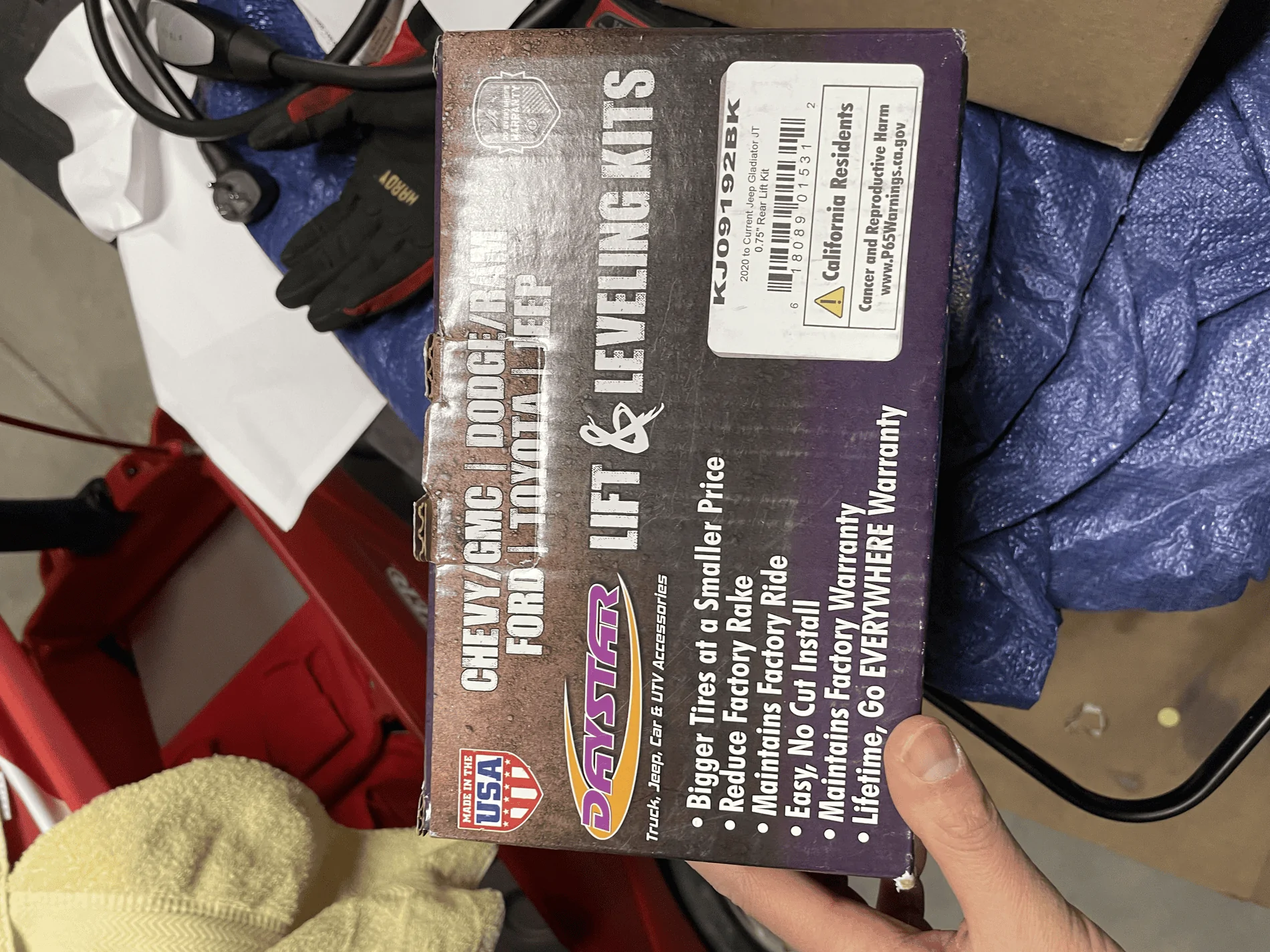 Jeep Gladiator WTS - NEW Synergy sector shaft track bar brace (new), Daystar 1.5" leveling kit, Accutune front bump stops and sway bar end links, mopar wheel locks tempImageFATE5