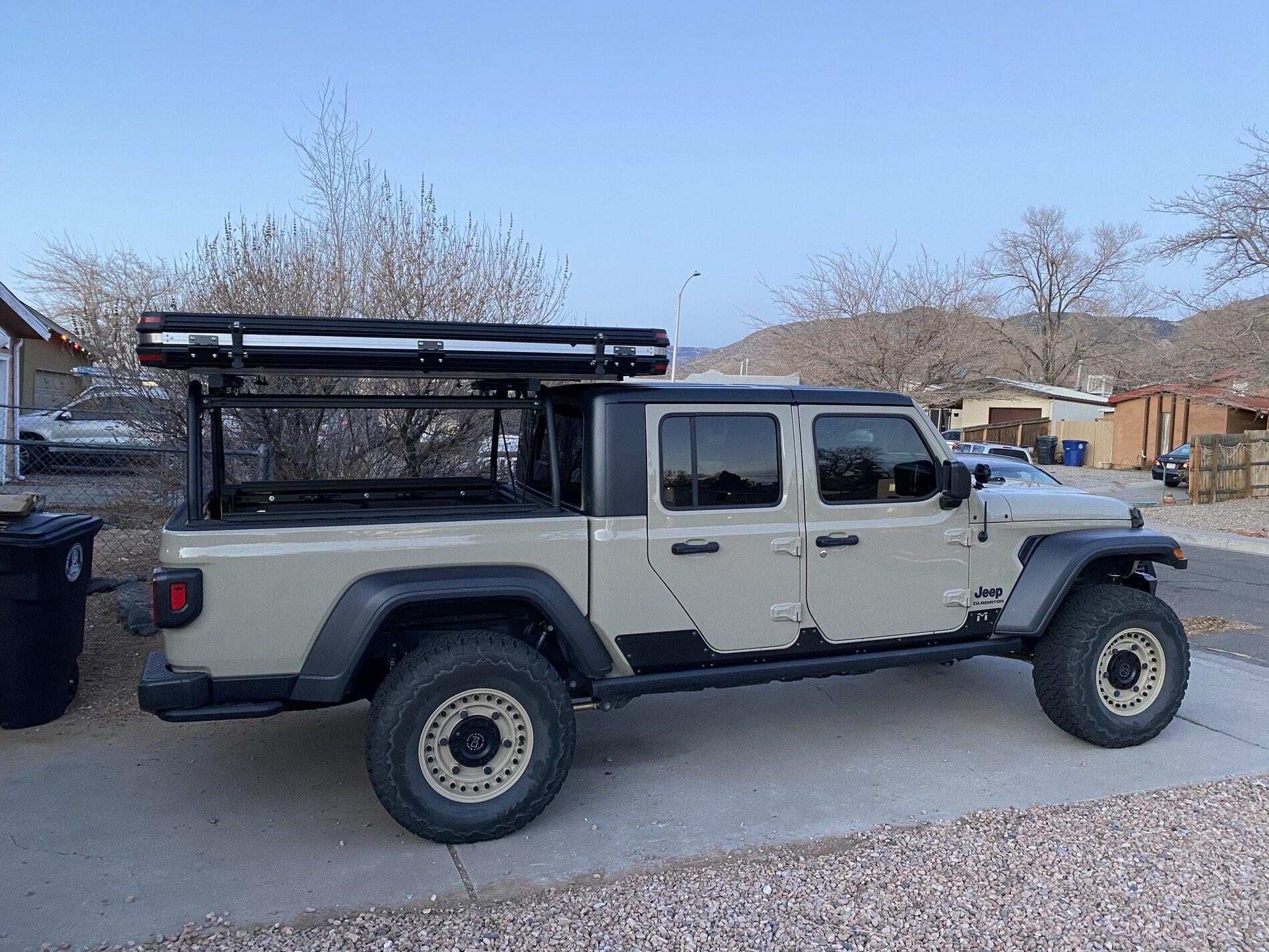 Jeep Gladiator FSR EVO Tent and Leitner Rack installed 749AE23A-4B19-4B34-93D6-0EFB2C90463C