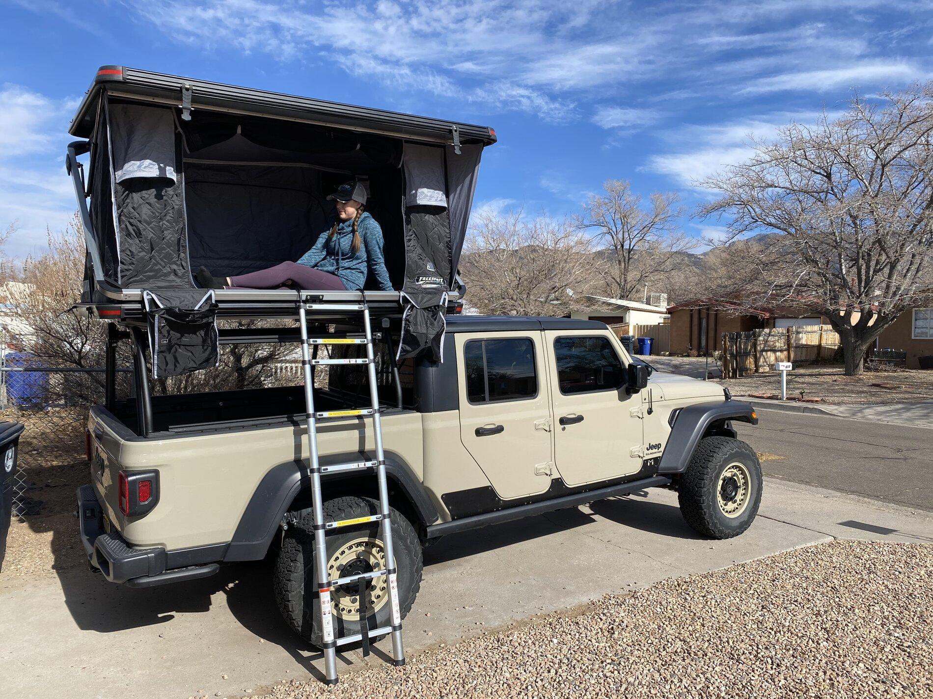 Jeep Gladiator FSR EVO Tent and Leitner Rack installed 7309485D-923A-4E69-930C-B6679FA7B8CB