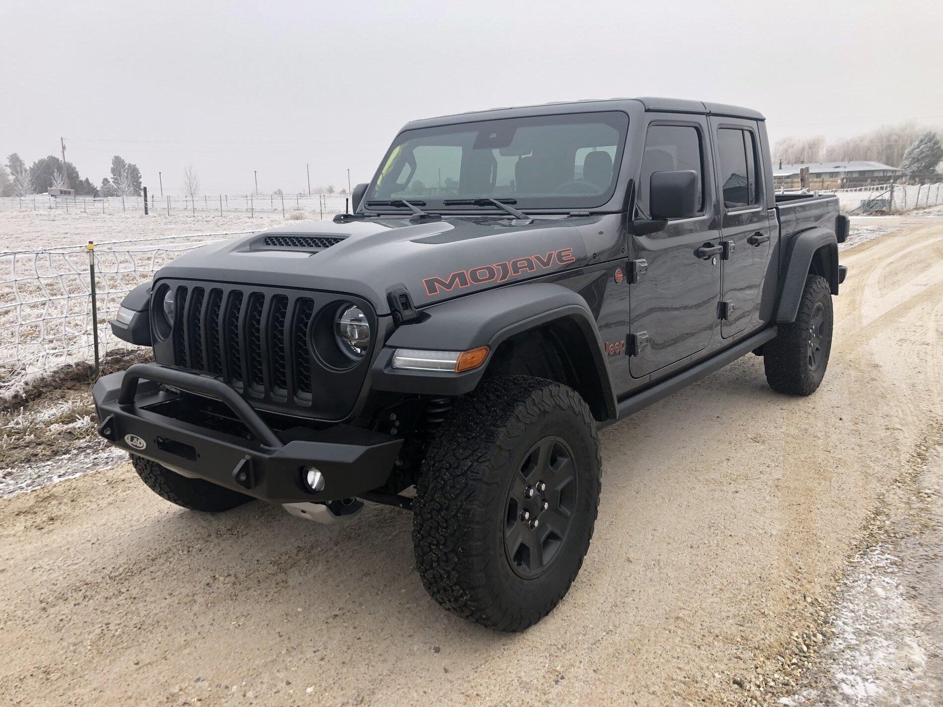 Jeep Gladiator LOD winch bumper install on Mojave plus flat tow brackets C19E0E18-D28B-4C49-8AB0-3612E65E56C1