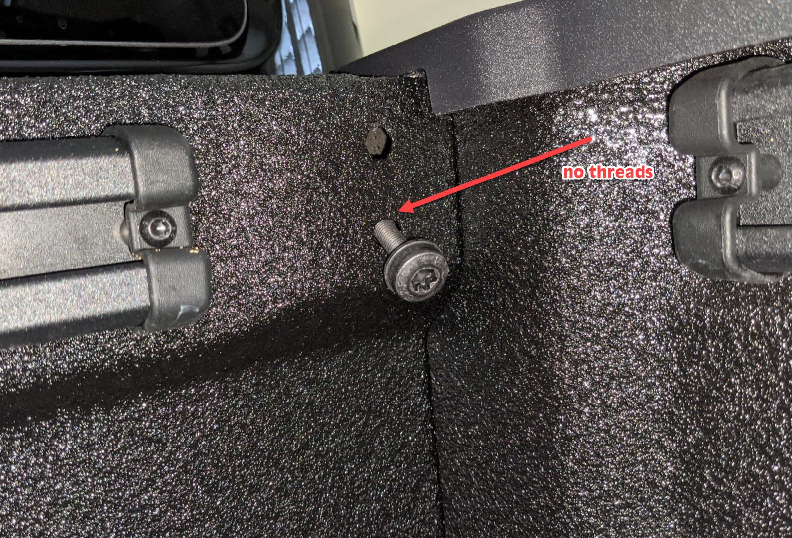 Jeep Gladiator Installing Rivet Nuts (rivnuts) when you don't have threaded holes ntreads1