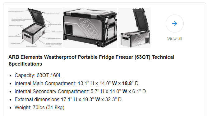Jeep Gladiator Fridge in bed on slide 1609873579921