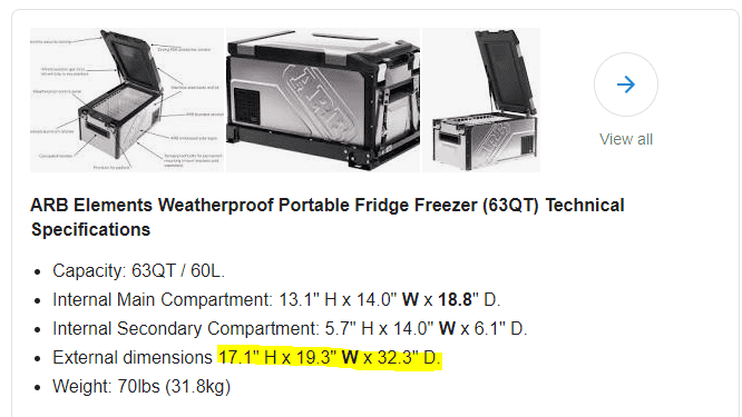 Jeep Gladiator Fridge in bed on slide 1609873601874