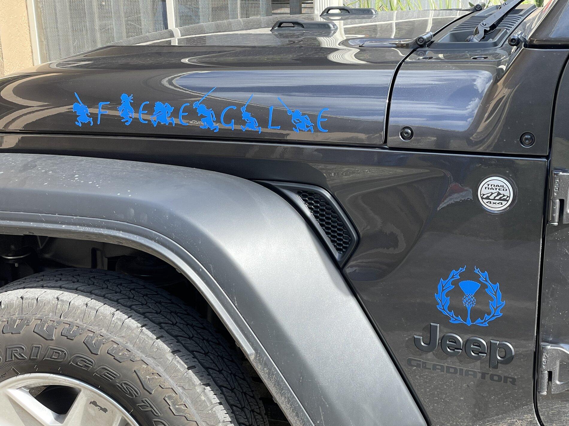Jeep Gladiator Stickers and decal pics! Feegl