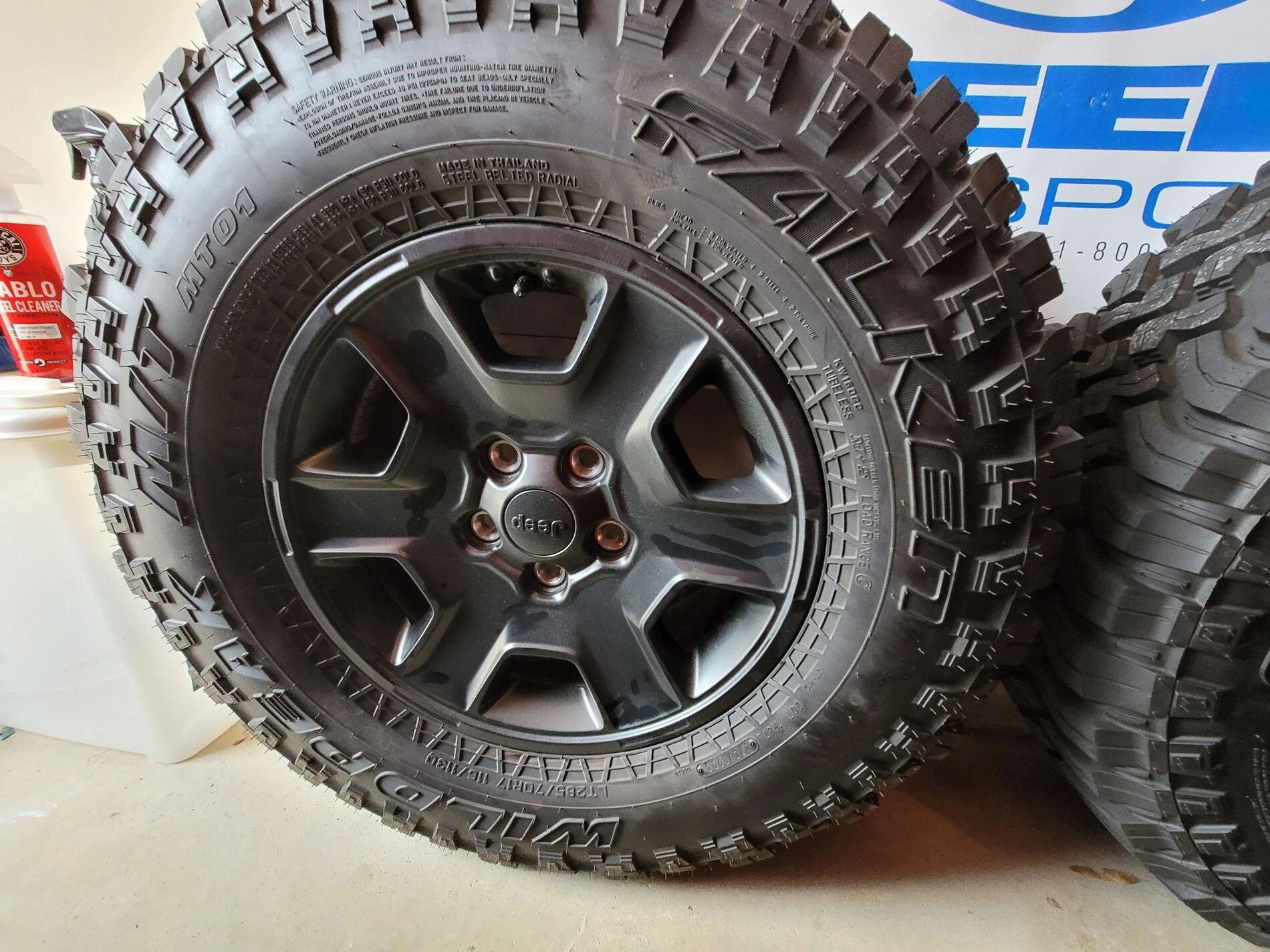Jeep Gladiator Mojave Wheels and Falken MT (no tpms) + Mopar Locking Lugs & Factory Lugs 20210113_133344