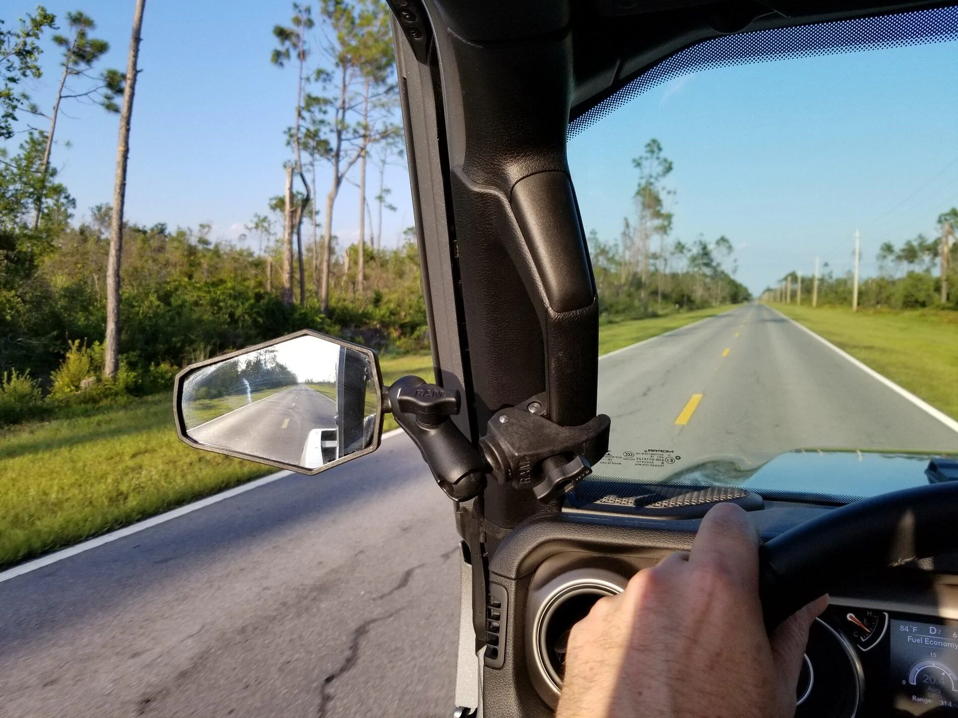 Jeep Gladiator Mirror option for no doors 20190729_182407