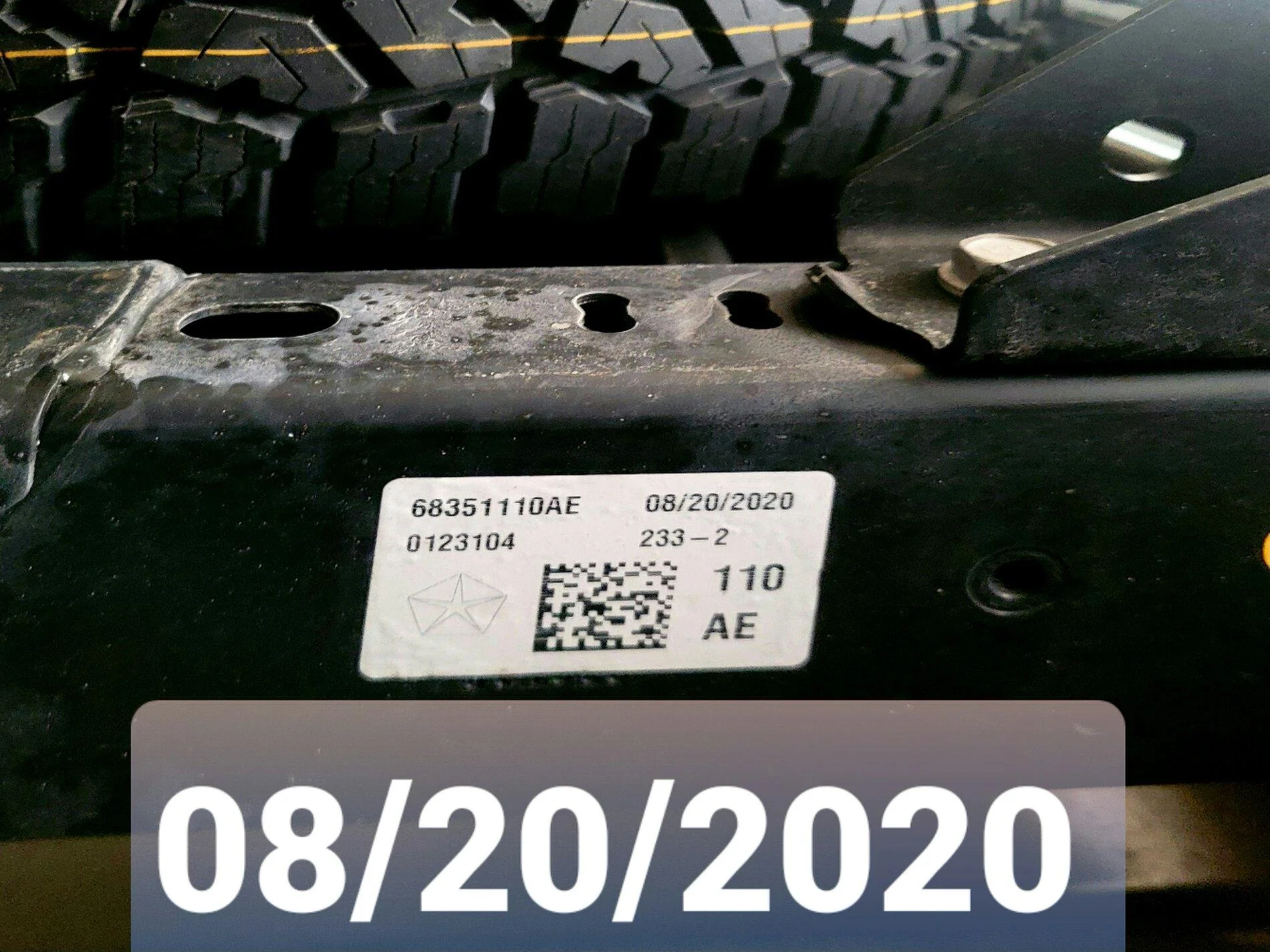 Jeep Gladiator Born on date? 20210118_184832