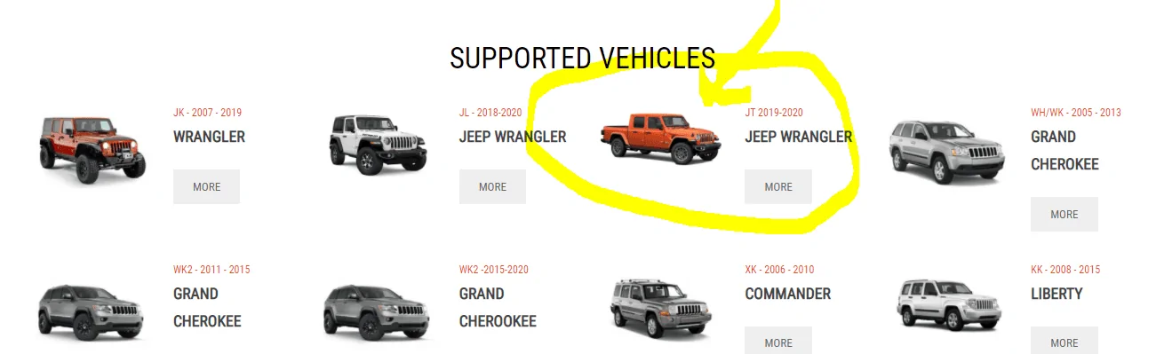 Jeep Gladiator ECRI--Recalabrate tire size etc. jscan