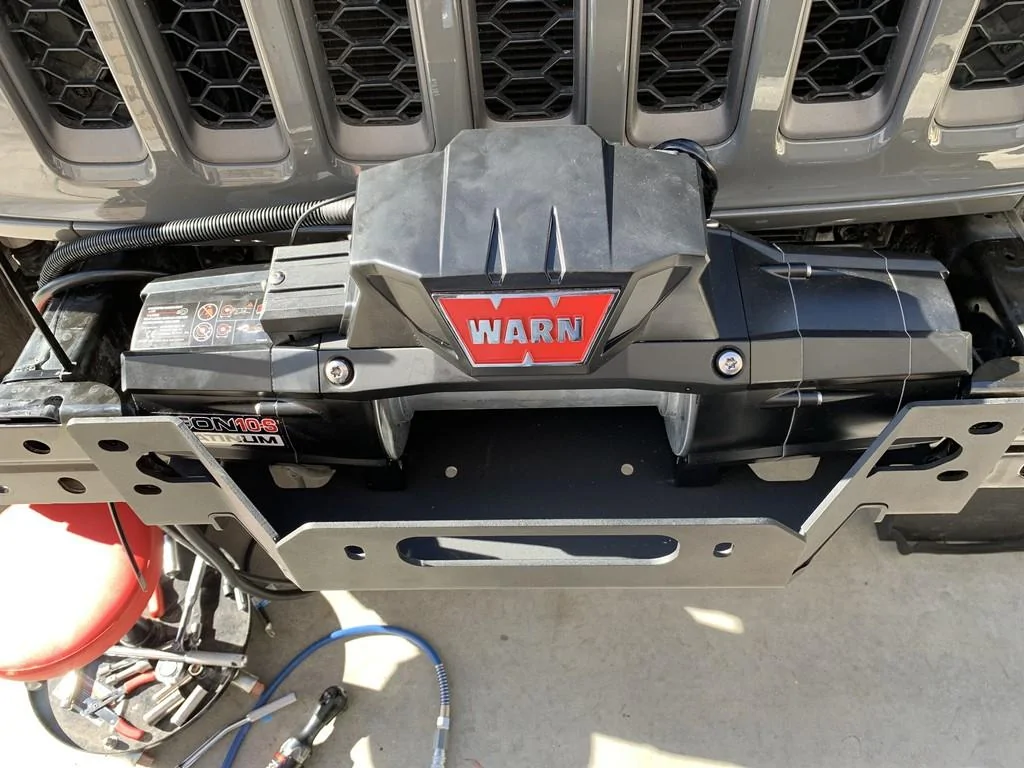 Jeep Gladiator Warn 10s in steel bumper with Warn Winch plate.  Install notes. m5SFsH
