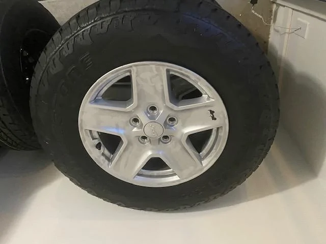 Jeep Gladiator 4 Jeep sport wheels with used tires and lug nuts $200 IMG_4607