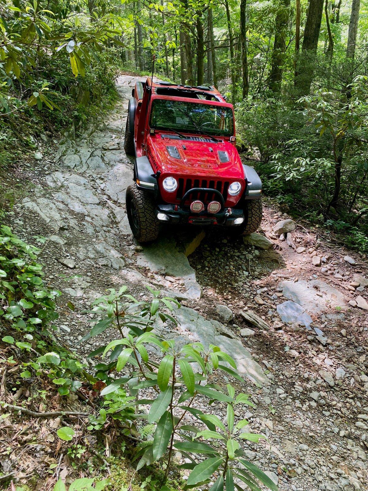Jeep Gladiator Red Rubicon 2" RE budget boost and 37 Nitto Ridge Grapplers IMG_1755