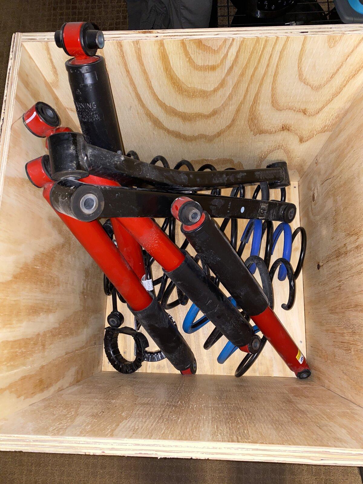 Jeep Gladiator Stock Willys gladiator suspension and shocks for sale $200 obo with mopar lift box! 1500 miles on the parts 6FF95A5C-69AD-488B-8869-AEE9A942222C
