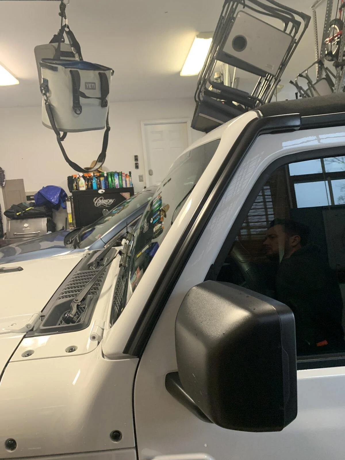 Jeep Gladiator Truck Master Designs drip rails installed, bye-bye wet pants! 15E70755-AC64-46FC-A44E-09D2B5A6AC12