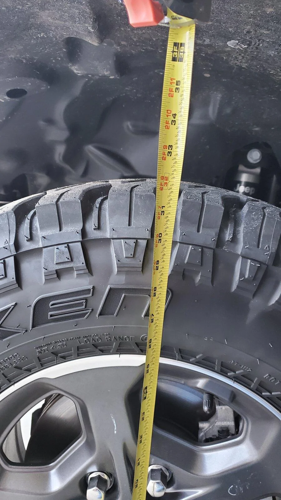 Jeep Gladiator Rubicon stock tires measurements? 20210121_081835